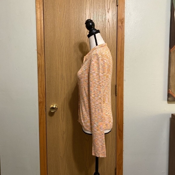 ASOS Design Size 8 w/Space Dye Print 100% Acrylic Long Sleeve Cardigan Sweater - Picture 2 of 5